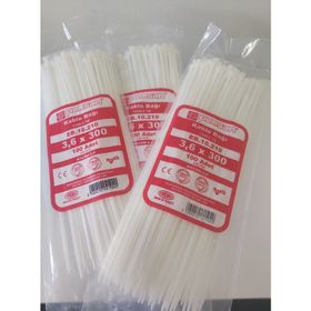 Pemsan 3,6x300 mm 100'lü Paket Beyaz Kablo Bağı