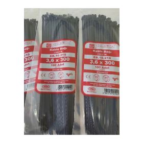 Pemsan 3,6x300 mm 100'lü Paket Siyah Kablo Bağı