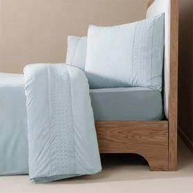 Penelope Juana Serisi 240x220 cm Mavi Pamuk Percale Nevresim Seti