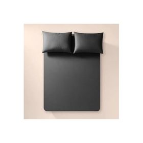 Penelope Pure Serisi 100x200 cm Antrasit Pamuk Percale Lastikli Çarşaf