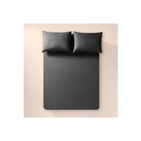 Penelope Pure Serisi 100x200 cm Antrasit Pamuk Percale Lastikli Çarşaf