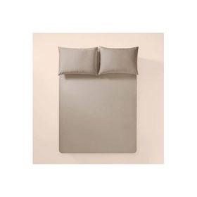 Penelope Pure Serisi 120x200 cm Taş Rengi Pamuk Percale Lastikli Çarşaf