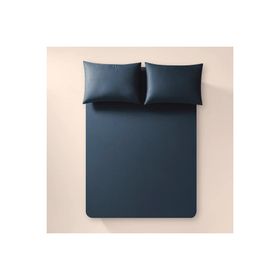 Penelope Pure Serisi 160x200 cm Lacivert Pamuk Percale Lastikli Çarşaf