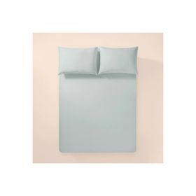 Penelope Pure Serisi 160x200 cm Mavi Pamuk Percale Lastikli Çarşaf