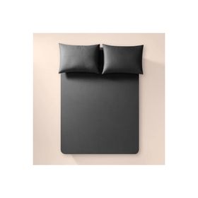 Penelope Pure Serisi 180x200 cm Antrasit Pamuk Percale Lastikli Çarşaf