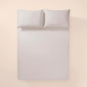 Penelope Pure Serisi 180x200 cm Gri Pamuk Percale Lastikli Çarşaf