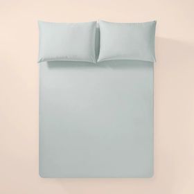 Penelope Pure Serisi 180x200 cm Mavi Pamuk Percale Lastikli Çarşaf