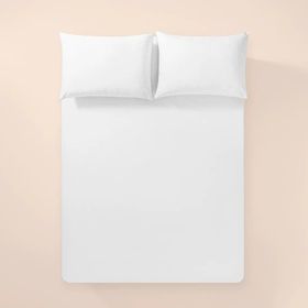 Penelope Pure Serisi 200x200 cm Beyaz Pamuk Percale Lastikli Çarşaf