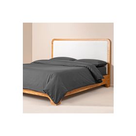 Penelope Pure Serisi 260x240 cm Antrasit Pamuk Percale Nevresim Seti
