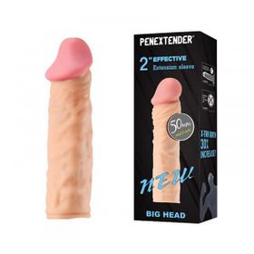 Penextender Big Head 50 mm Et Dolgulu Penis Kılıfı