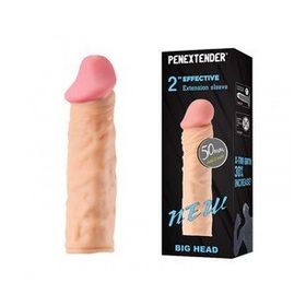 Penextender Big Head 50 mm Et Dolgulu Penis Kılıfı