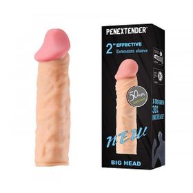 Penextender Big Head 50 mm Et Dolgulu Penis Kılıfı