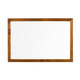 Penguen Doğal Ahşap Çerçeve Duvara Monte Laminat 45 x 70 cm Beyaz Yazı Tahtası
