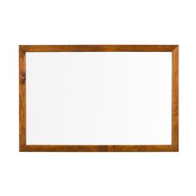 Penguen Doğal Ahşap Çerçeve Duvara Monte Laminat 90 x 120 cm Beyaz Yazı Tahtası
