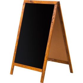 Penguen MNT013-S 45x90 cm Çatı Tipi Çift Yüzlü Kara Menü Tahtası