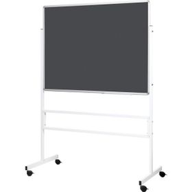 Penguen Mobil Ayaklı Çift Yüzlü Gri Kumaşlı 120x200 cm Pano