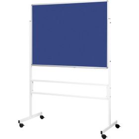 Penguen Mobil Ayaklı Tek Yüzlü Mavi Kumaşlı 120x140 cm Pano