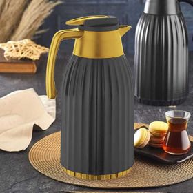 Penguen PNG-7004 1.5 lt Gold Siyah Oluklu Cam Termos