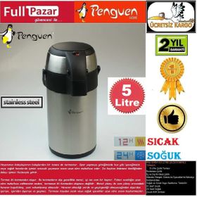 Penguen PNG1250A 5 lt Çift Katlı Çelik Termos