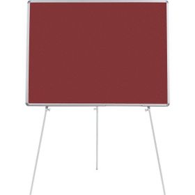 Penguen Teleskopik Ayaklı Bordo Kumaşlı 90x120 cm Pano
