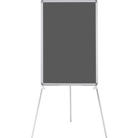 Penguen Teleskopik Ayaklı Gri Kumaşlı 60x90 cm Pano