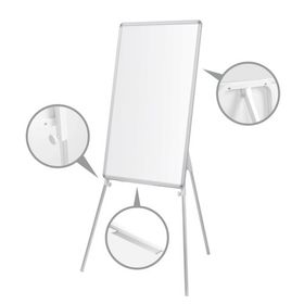 Penguen Teleskopik Ayaklı Laminat 50 x 70 cm Beyaz Yazı Tahtası