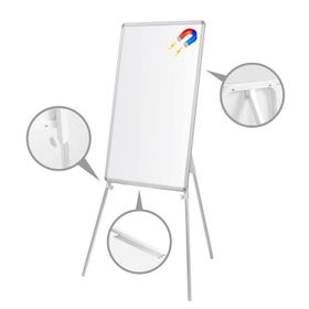Penguen Teleskopik Ayaklı Manyetik 60 x 90 cm Beyaz Yazı Tahtası