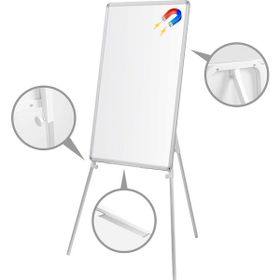 Penguen Teleskopik Ayaklı Manyetik 60 x 90 cm Beyaz Yazı Tahtası