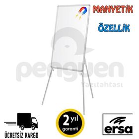 Penguen Teleskopik Ayaklı Manyetik 65 x 100 cm Beyaz Yazı Tahtası