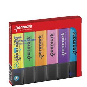 Penmark 6'lı Karışık Renk Neon Fosforlu Kalem
