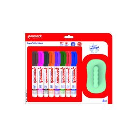 Penmark HS-305-TKS-08 8'li Markör Tahta Kalemi Vakumlu Blister Set + Silgi