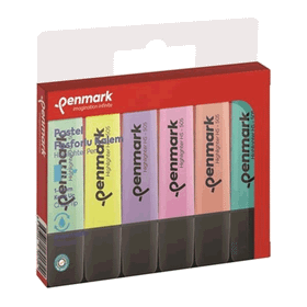 Penmark HS505-6P 6 Karışık Pastel Fosforlu Kalem
