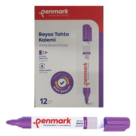 Penmark Lila Renk 12 Adet Beyaz Yazı Tahtası Kalemi