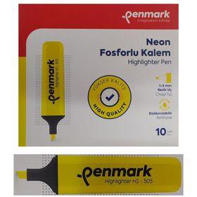 Penmark Neon Sarı Renk 10 Adet Fosforlu Kalem