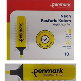 Penmark Neon Sarı Renk 10 Adet Fosforlu Kalem