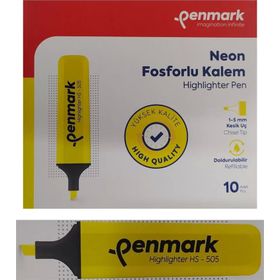 Penmark Neon Sarı Renk 10 Adet Fosforlu Kalem
