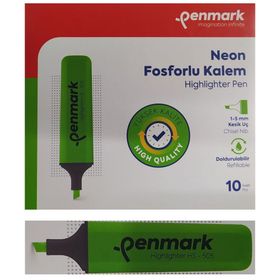 Penmark Neon Yeşil Renk 10 Adet Fosforlu Kalem