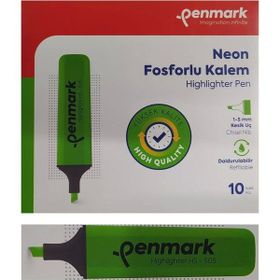Penmark Neon Yeşil Renk 10 Adet Fosforlu Kalem