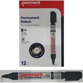 Penmark Siyah Renk 12 Adet Permanent Marker Koli Kalemi