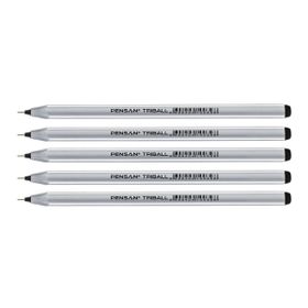 Pensan 1003 Triball 1.0 mm 5'li Paket Siyah Tükenmez Kalem