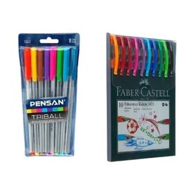 Pensan 1003 Triball Tükenmez Kalem 1,0 mm Mavi (12 Li Paket) Renkli