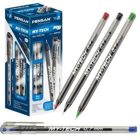Pensan 2240 My Tech 0.7 mm İğne Uç Siyah 25'li Tükenmez Kalem