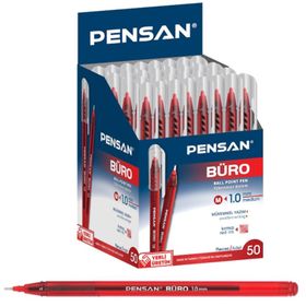 Pensan 2270 Büro Kırmızı 50'li Tükenmez Kalem
