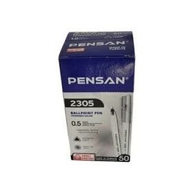 Pensan 2305 Üçgen Siyah 0.5 mm 50'li Tükenmez Kalem