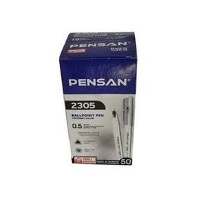 Pensan 2305 Üçgen Siyah 0.5 mm 50'li Tükenmez Kalem