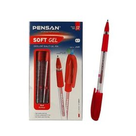 Pensan 2400 Soft Gel 0.7 mm Kırmızı Tükenmez Kalem