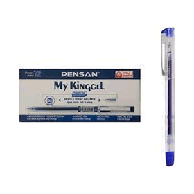 Pensan 6405 My-King Jel Metal Klips 0.5 mm Mavi 12'li Tükenmez Kalem