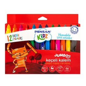 Pensan 99040 Kidz 12 Renk Jumbo Keçeli Kalem