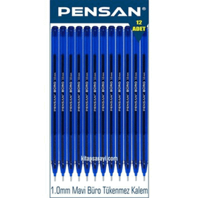 Pensan Büro 1.0 mm Mavi 12 Adet Tükenmez Kalem
