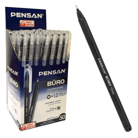 Pensan Büro 12'li Siyah Tükenmez Kalem